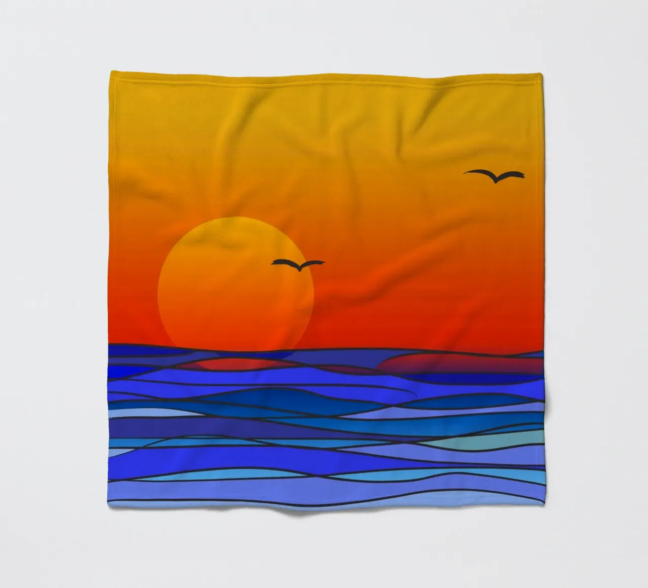 sunset Fleecedecke von Atteloi Art