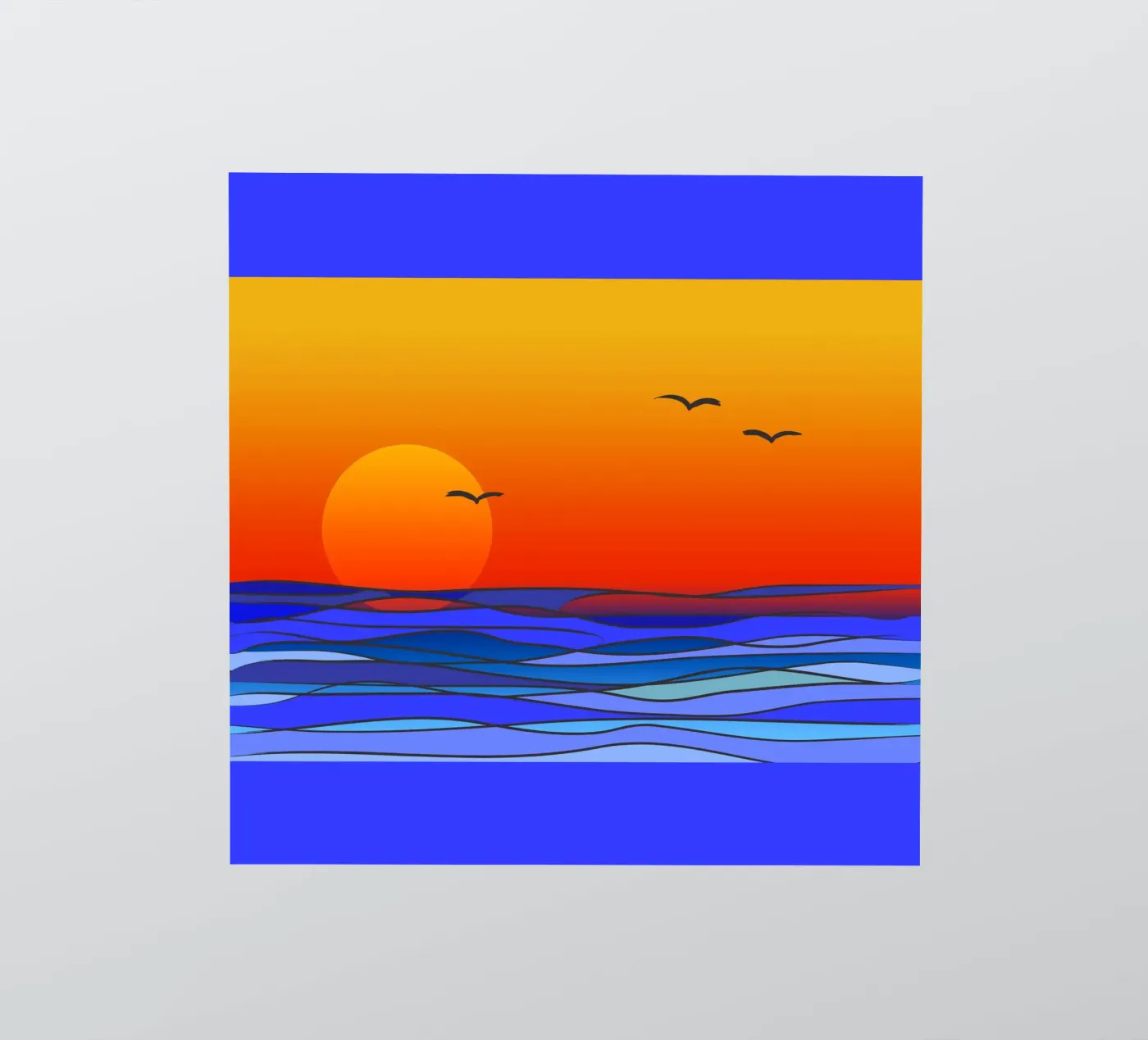 Sonnenuntergang Sticker von Atteloi Art