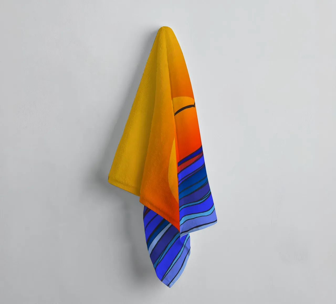 sunset badhanddoek van Atteloi Art