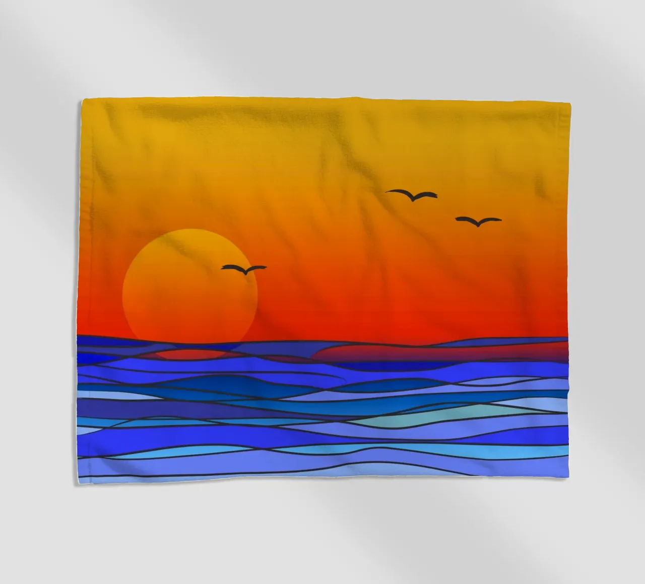 sunset telo mare da Atteloi Art