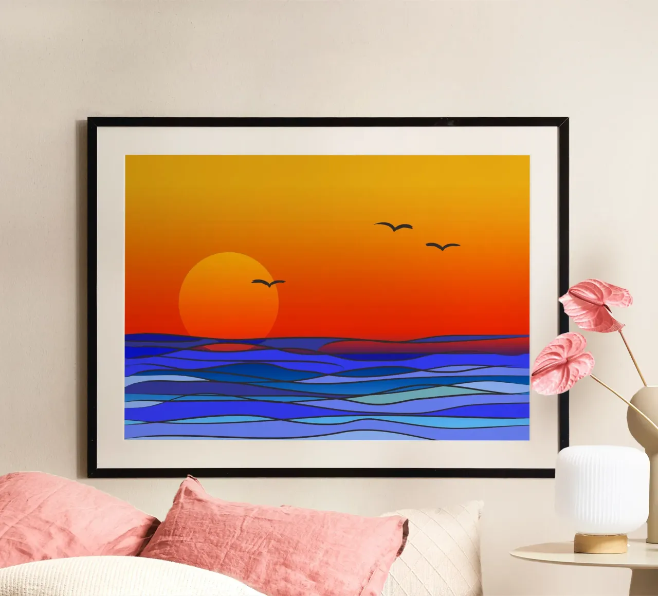 sunset poster by Atteloi Art