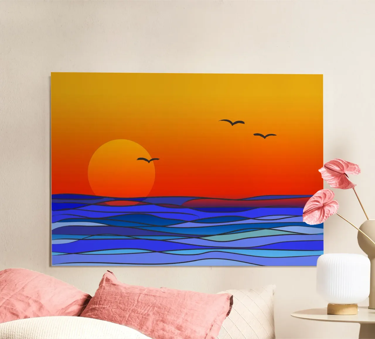 sunset poster by Atteloi Art