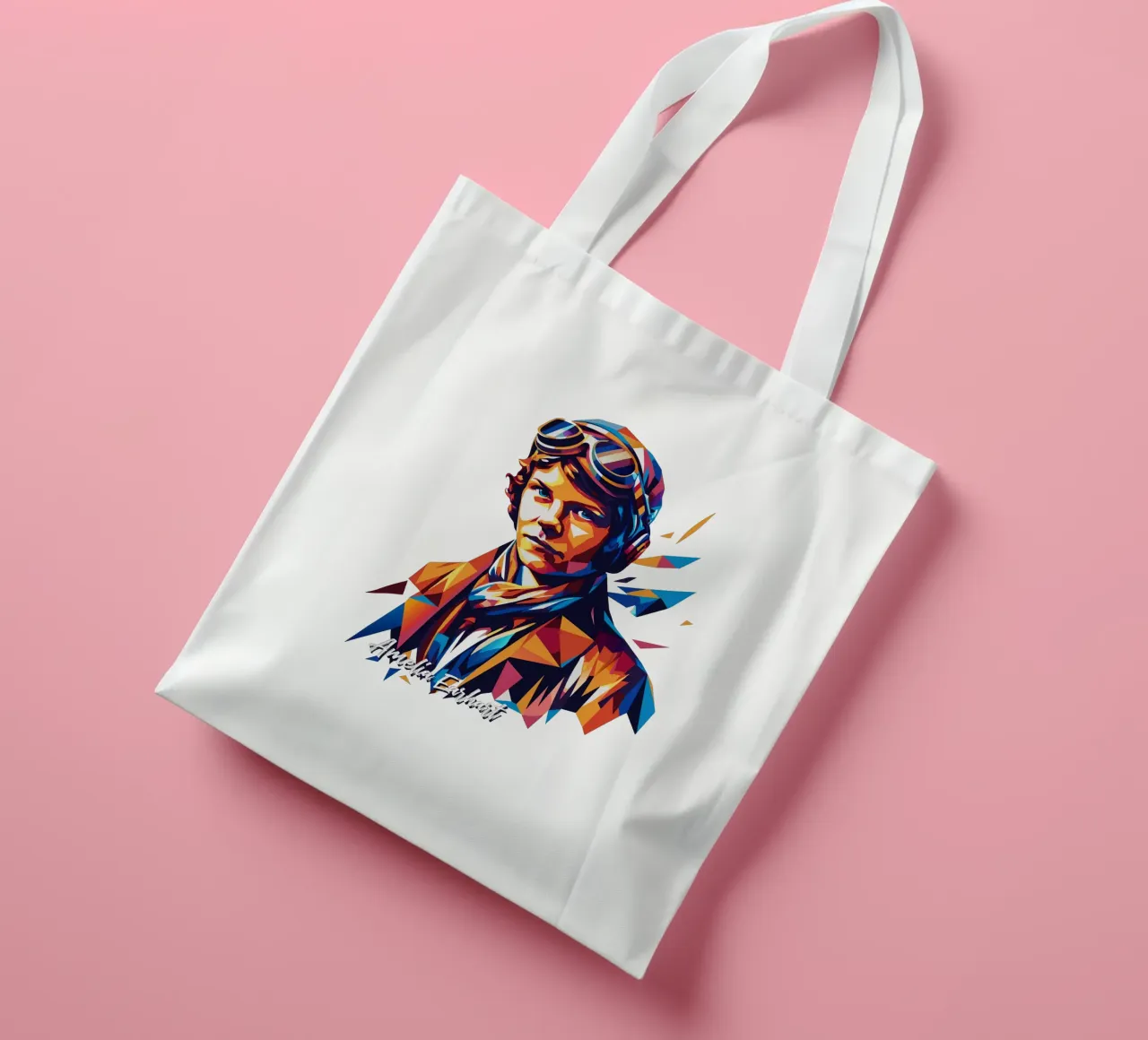 Amelia Earhart WPAP Pop Art borsa in juta da vectorartnesia