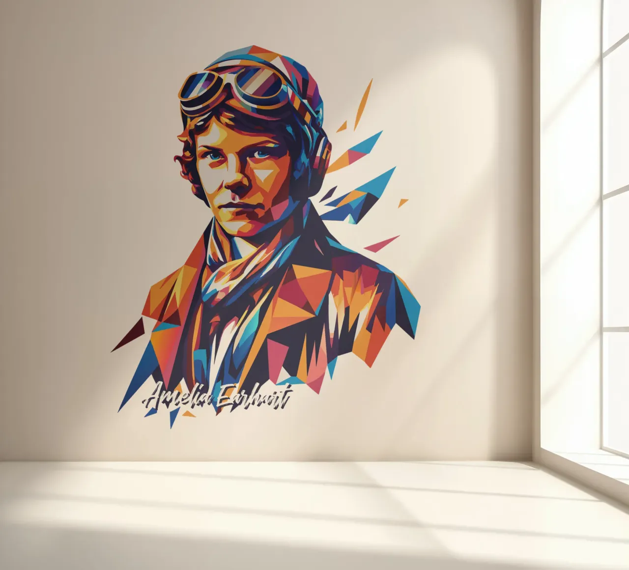Amelia Earhart WPAP Pop Art photo wallpaper by vectorartnesia
