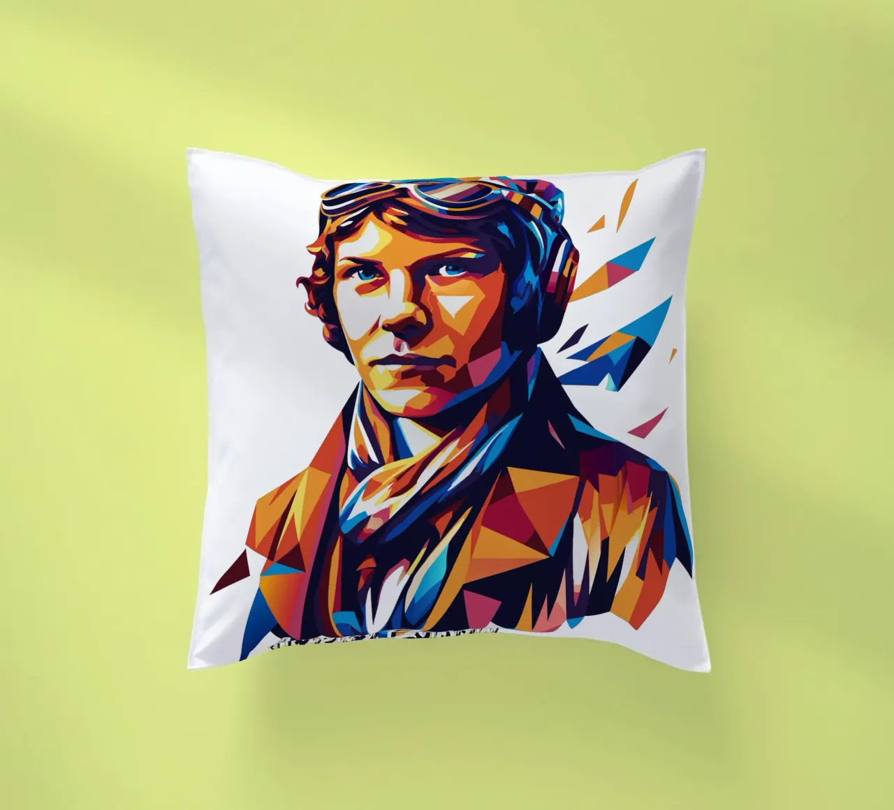 Amelia Earhart WPAP Pop Art cuscino da vectorartnesia