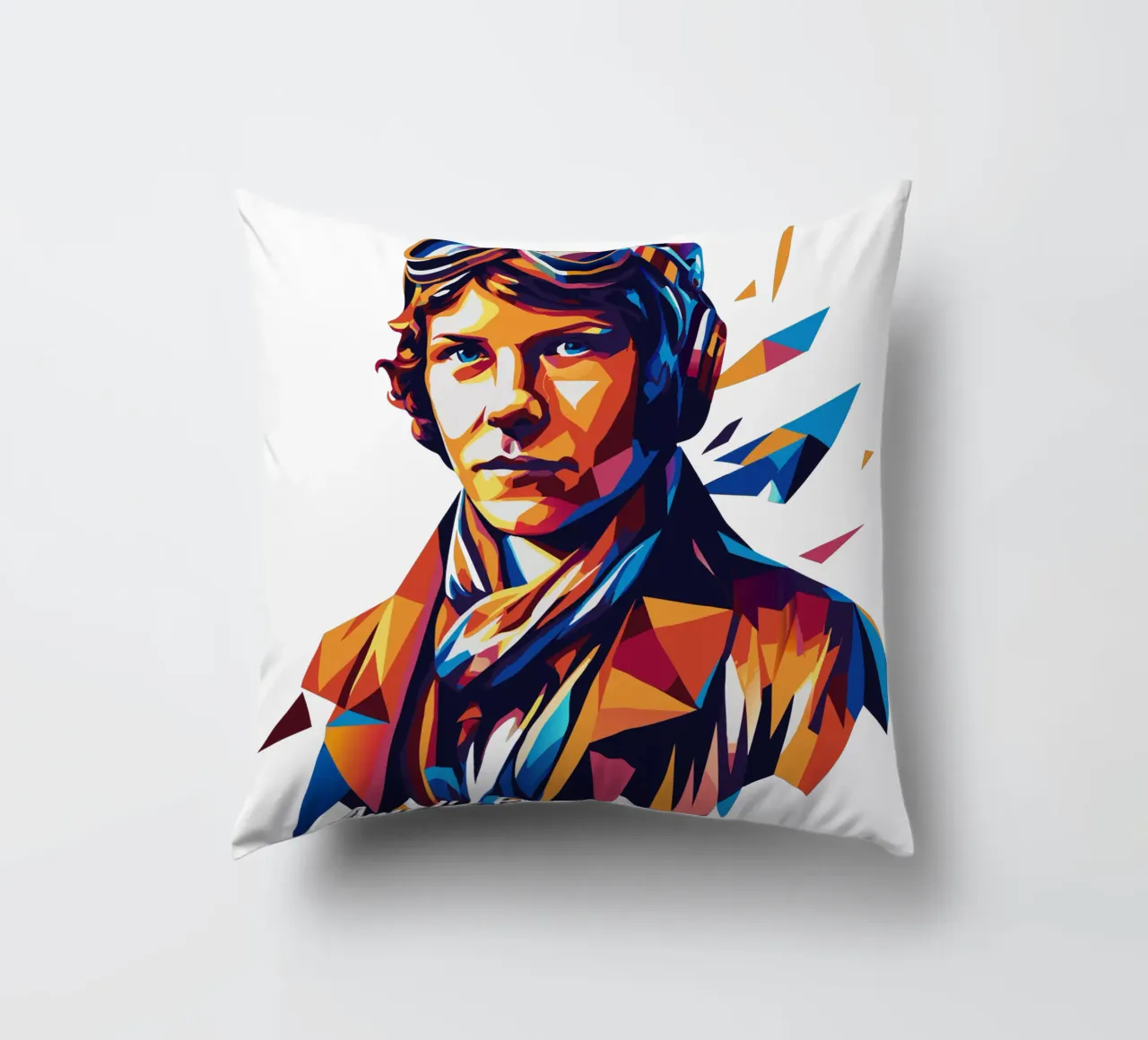 Amelia Earhart WPAP Pop Art cuscino da vectorartnesia