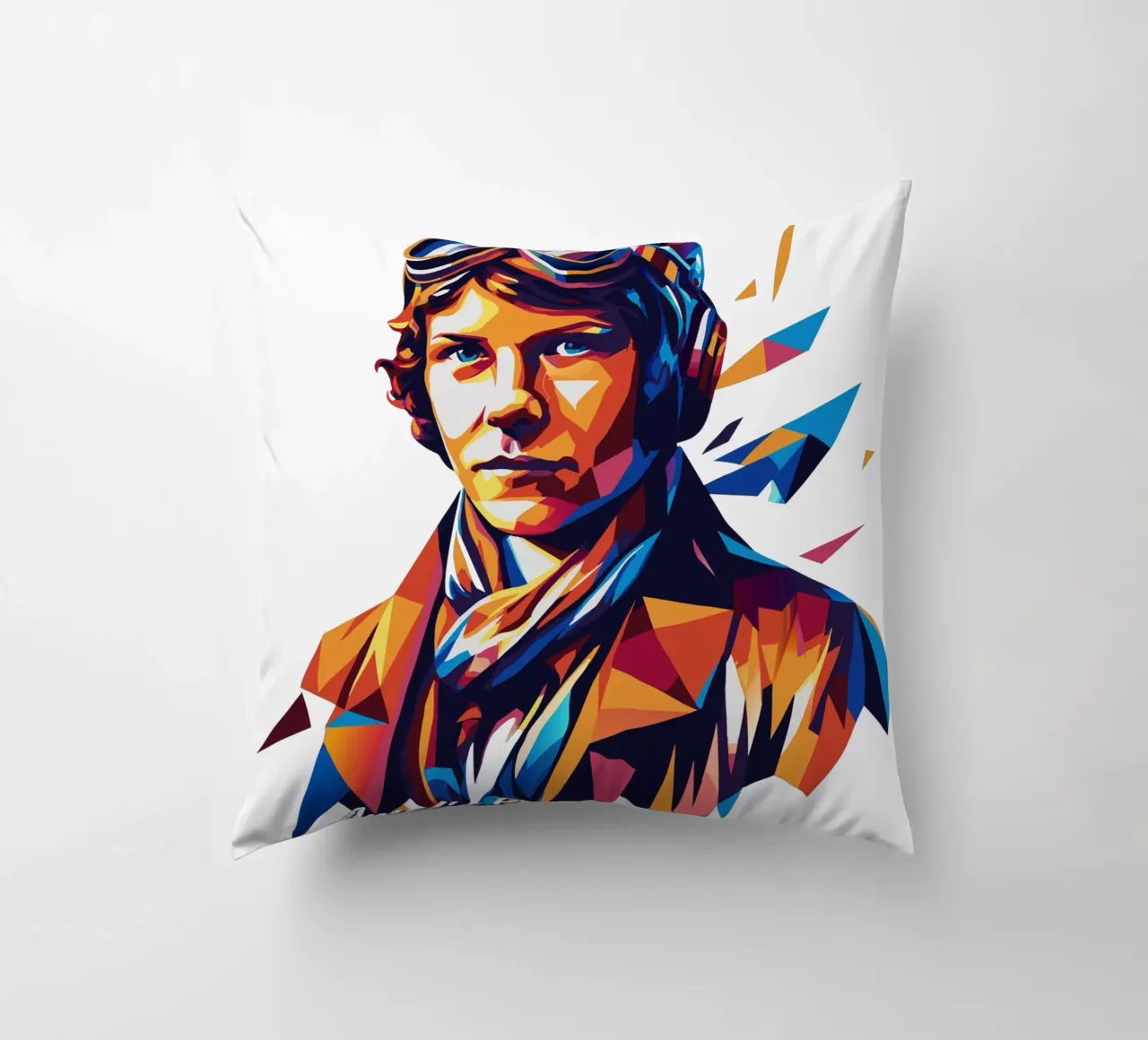 Amelia Earhart WPAP Pop Art cuscino da vectorartnesia