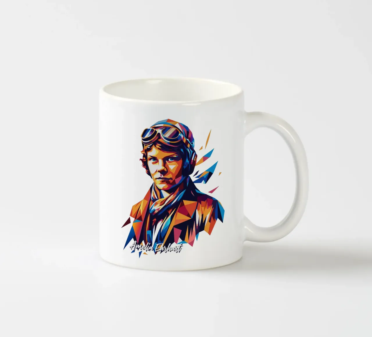 Amelia Earhart WPAP Pop Art tazza in ceramica da vectorartnesia