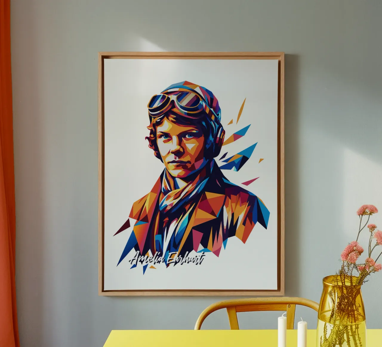 Amelia Earhart WPAP Pop Art tela da vectorartnesia