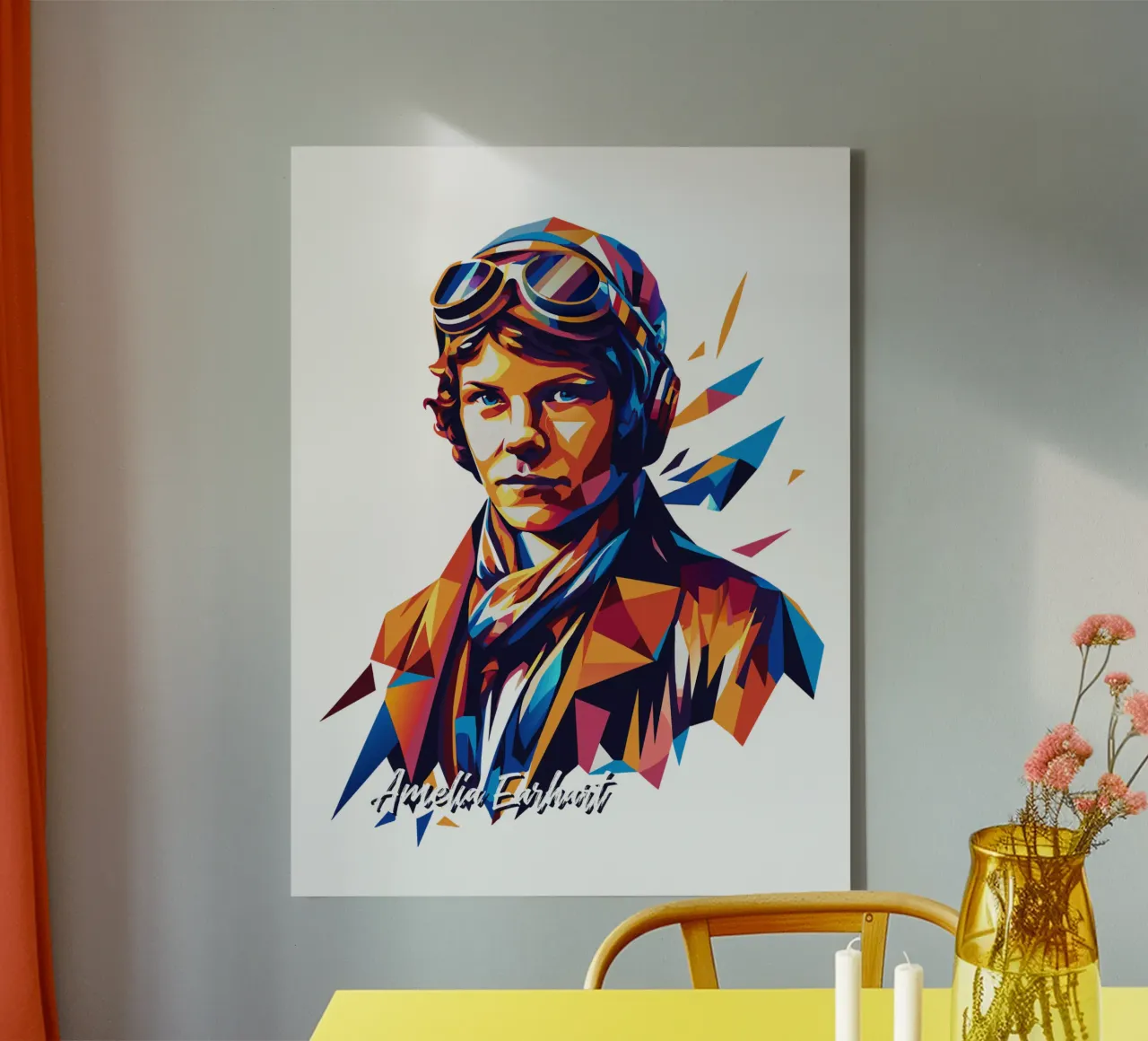 Amelia Earhart WPAP Pop Art tela da vectorartnesia