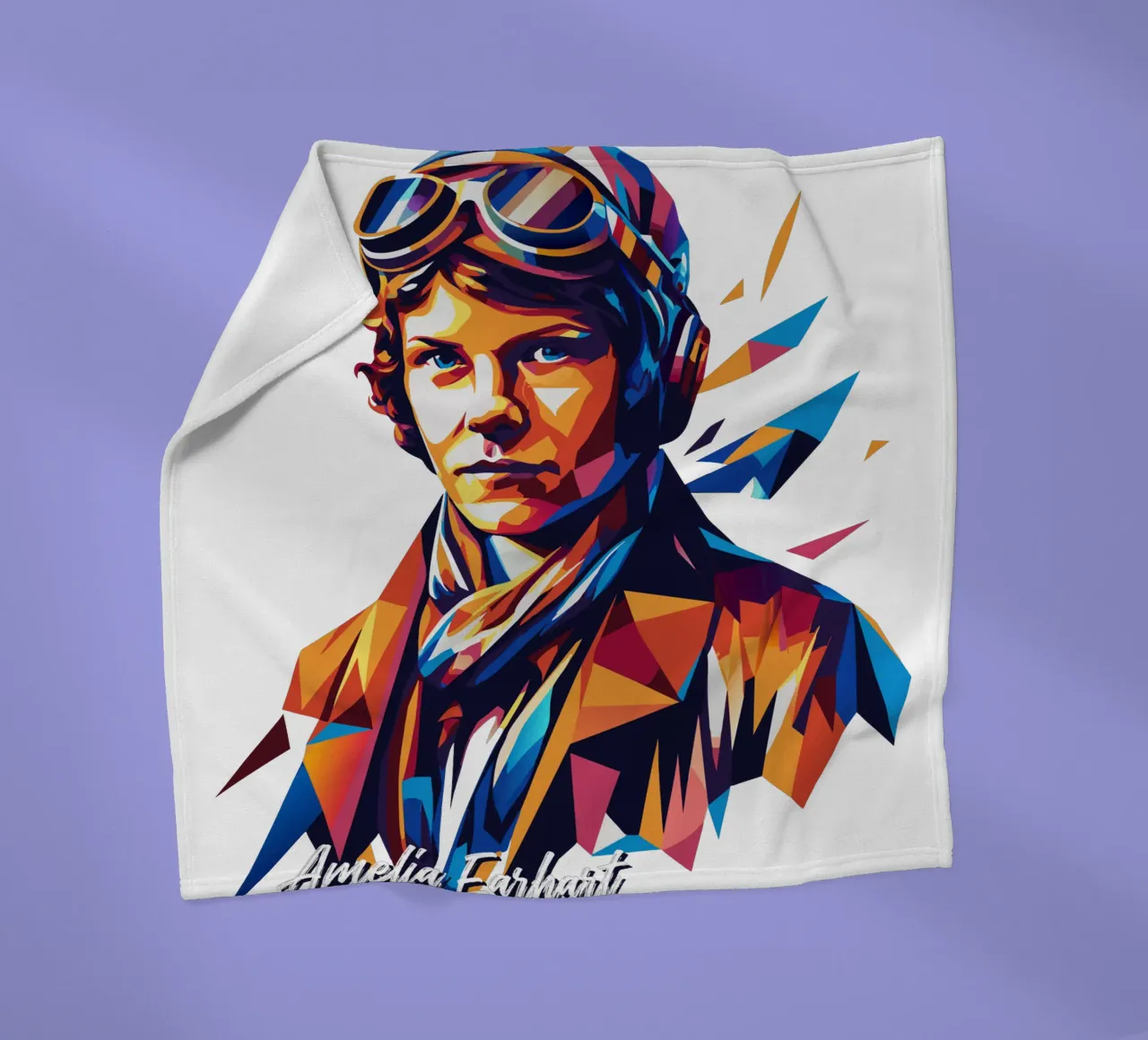 Amelia Earhart WPAP Pop Art coperta in pile da vectorartnesia