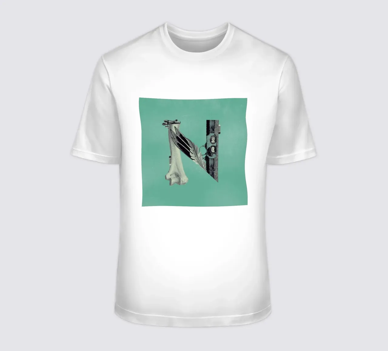 Steampunk Alphabet Letter N t-shirt da Birgit Palma