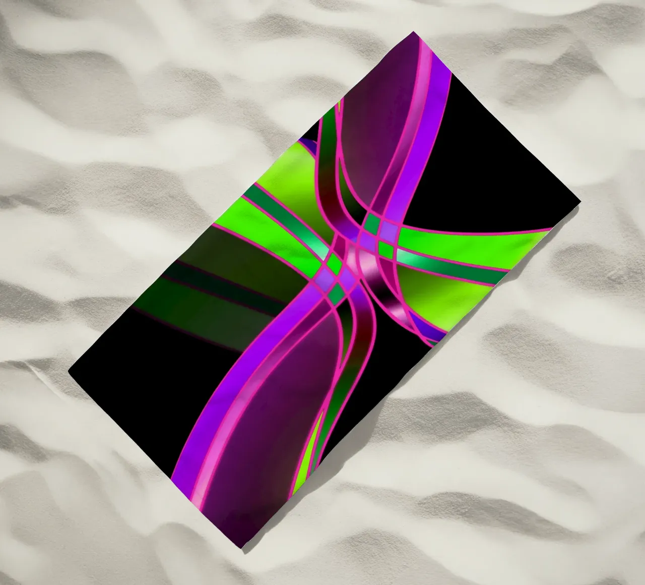 Linee e forme astratte telo mare da Atteloi Art