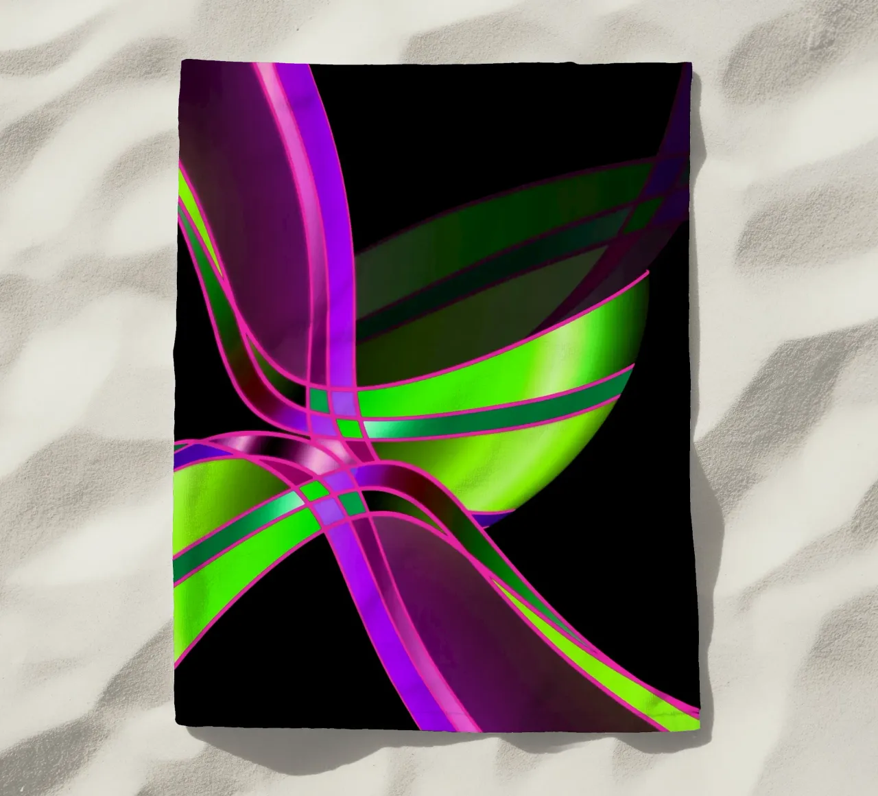 Linee e forme astratte telo mare da Atteloi Art