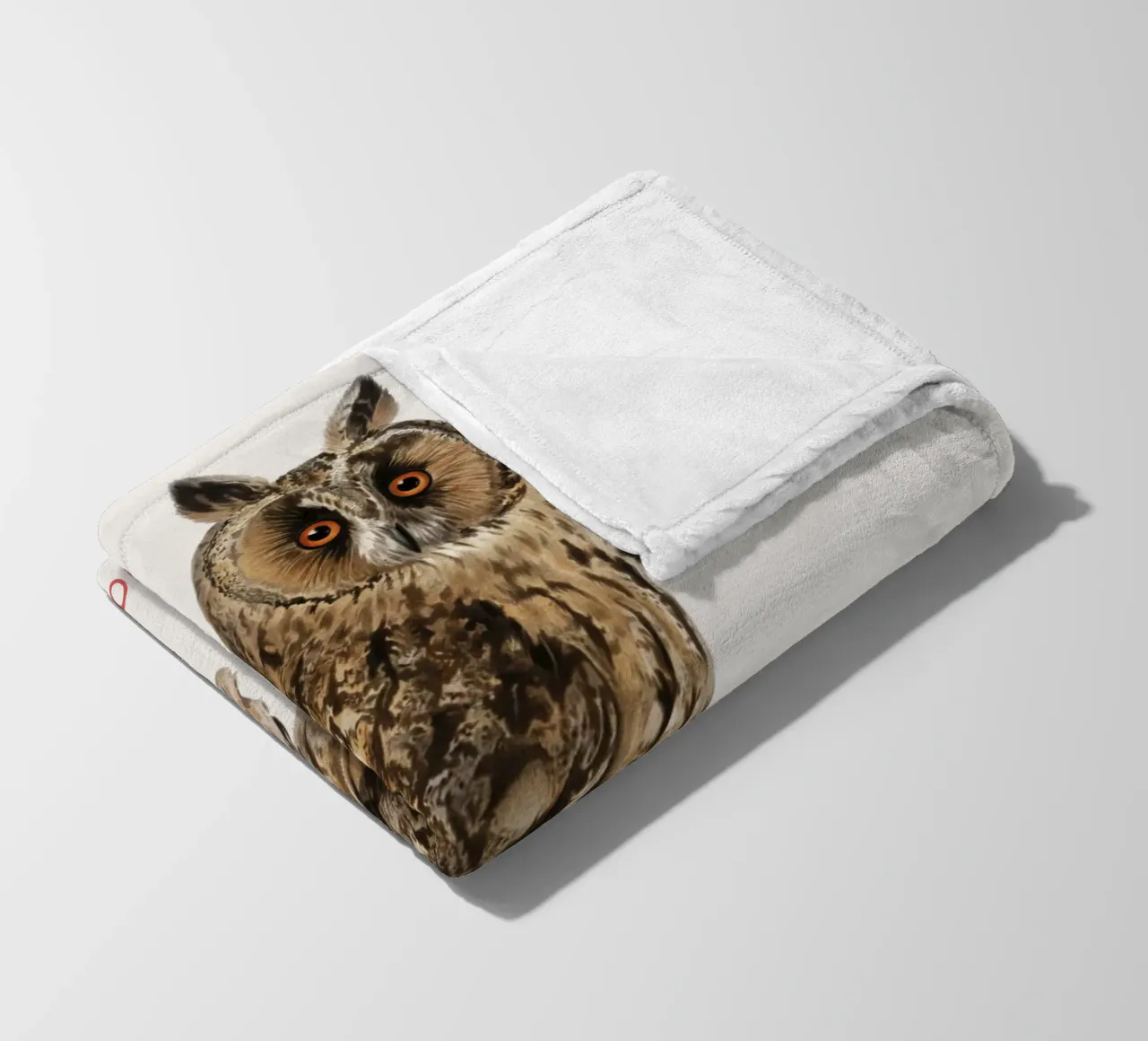 Gufo dalle orecchie lunghe o Asio Otus coperta in pile da Vintagrafica