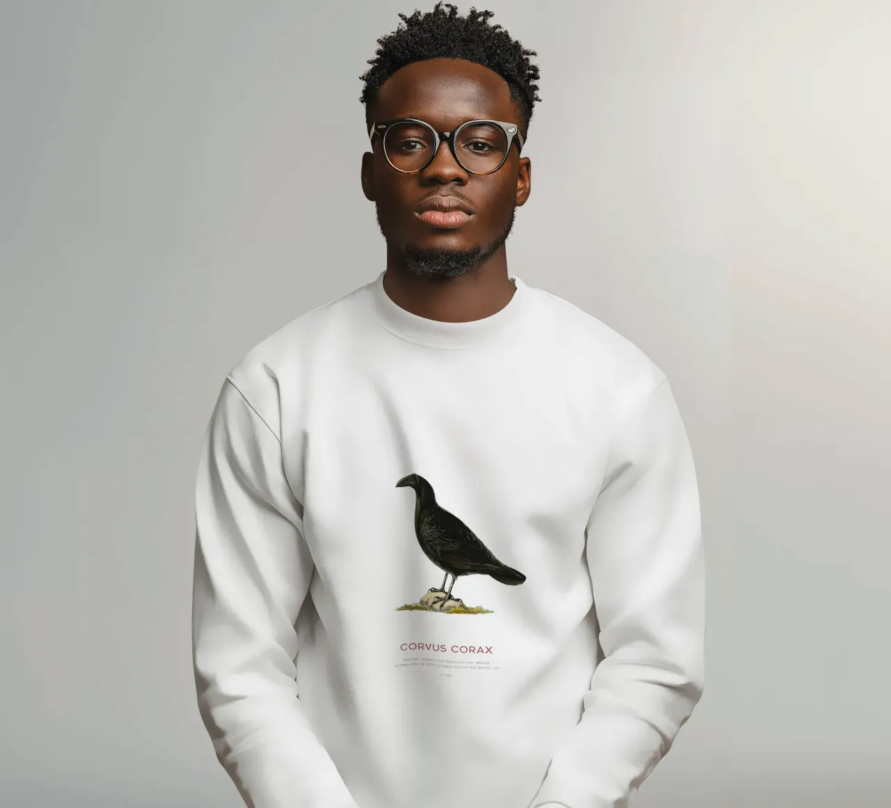 Corvo comune - Corvus Corax felpa da Vintagrafica