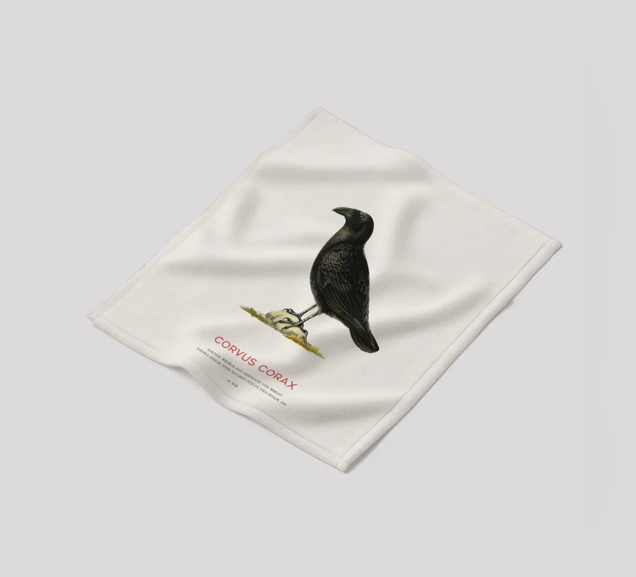 Corvo comune - Corvus Corax coperta in pile da Vintagrafica