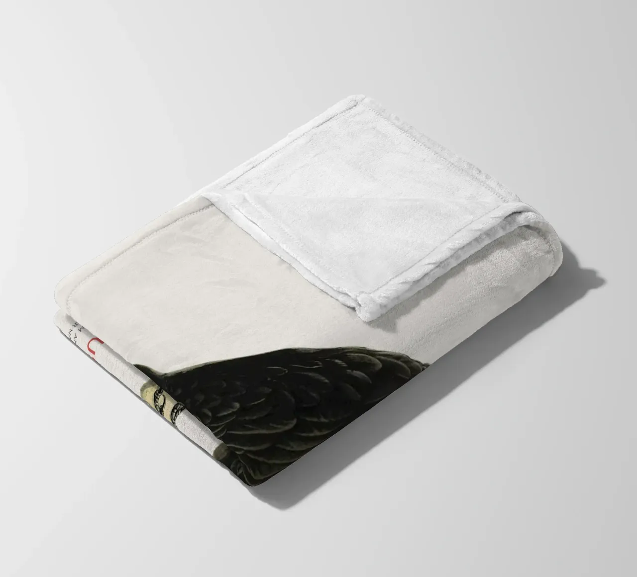 Corvo comune - Corvus Corax coperta in pile da Vintagrafica