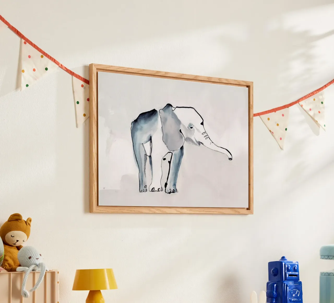 Elefante plexiglass da Petit Boom Prints