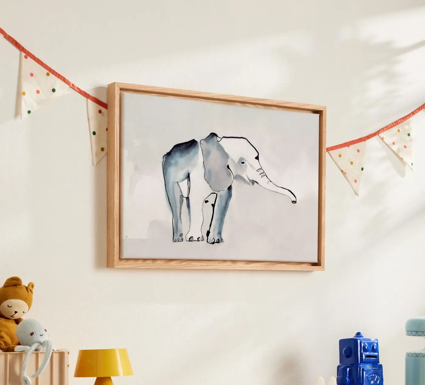 Elephant canvas by Petit Boom Prints