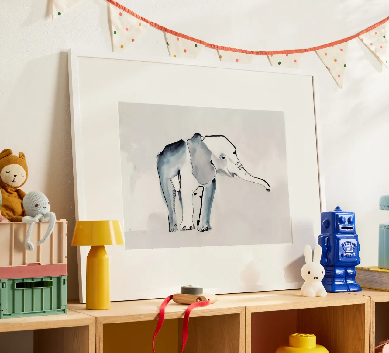 Elephant poster by Petit Boom Prints