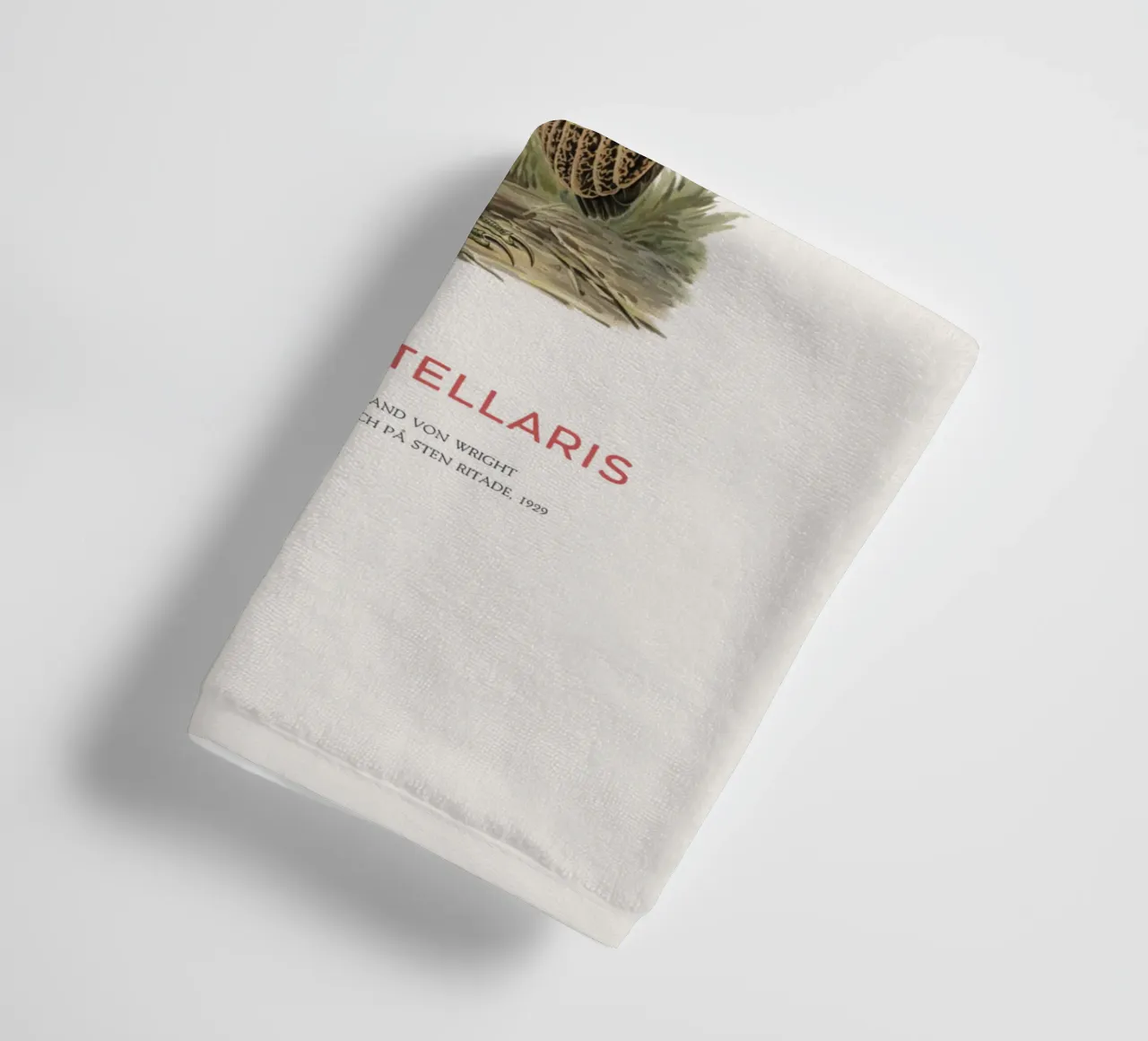 Tarabusino o Botaurus Stellaris asciugamano da bagno da Vintagrafica