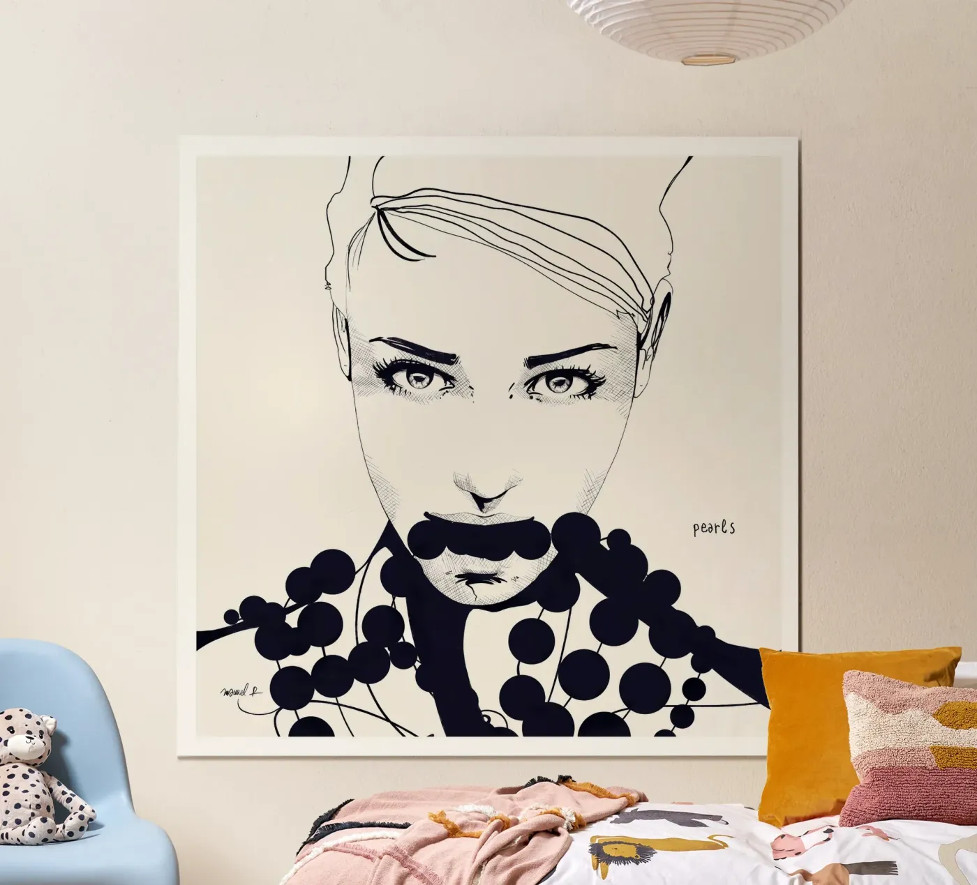 Pearls poster van Manuel Rebollo