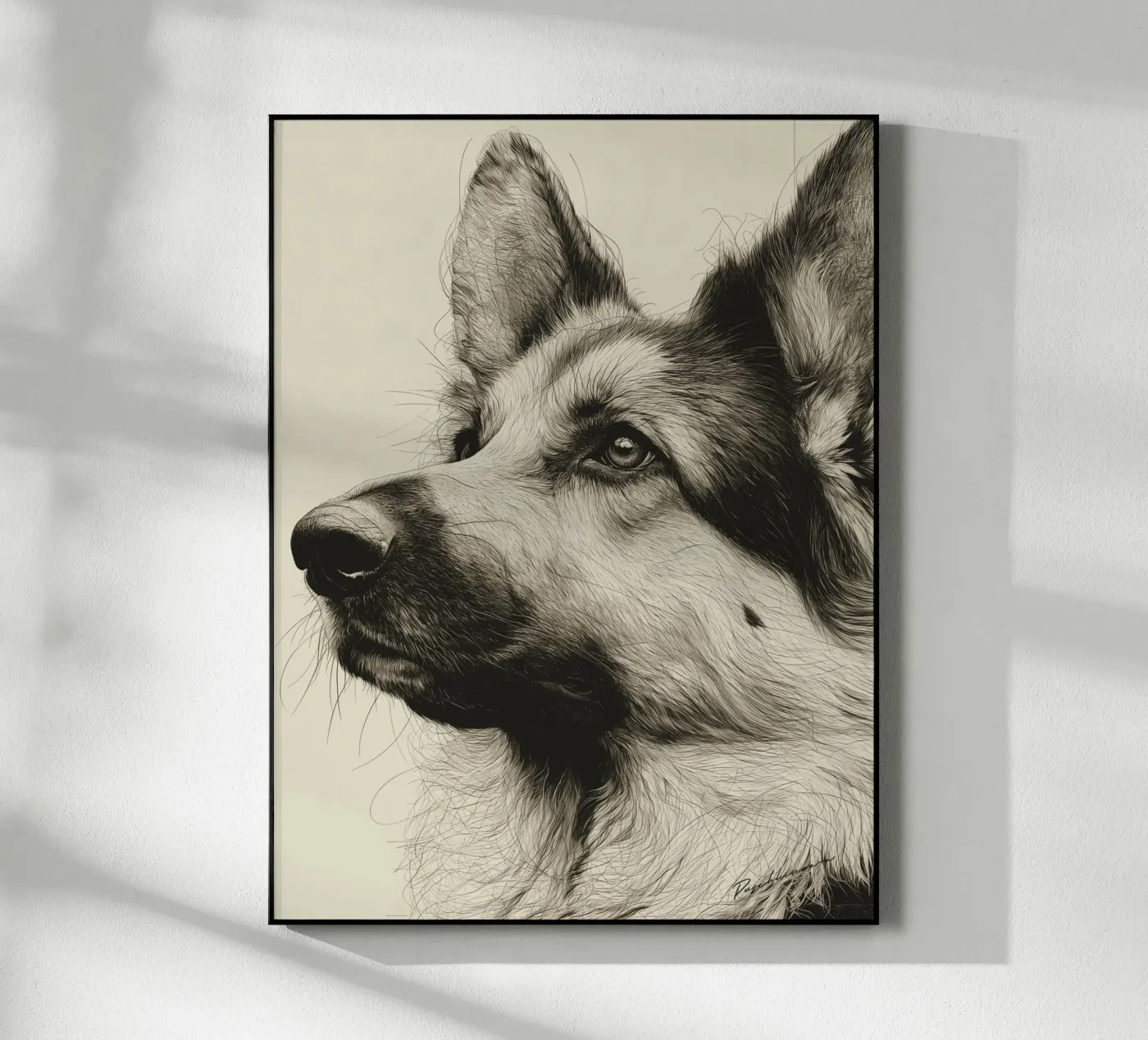 German shepherd acrylic glass by Puschkinowa