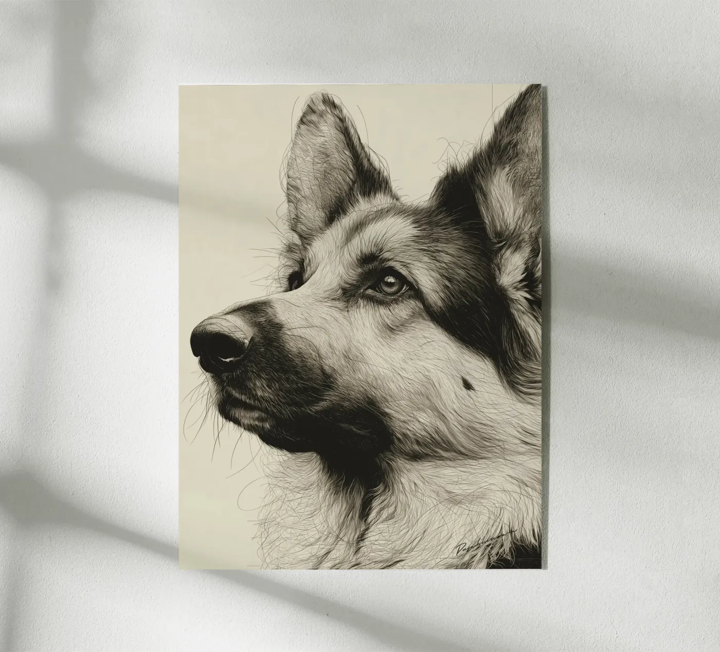 German shepherd acrylic glass by Puschkinowa