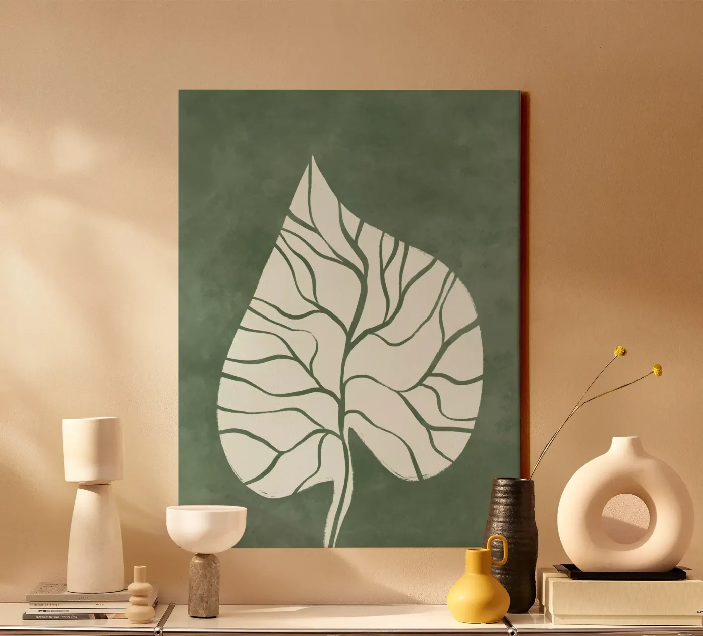 Leaf Leinwand von Artsy Bessy