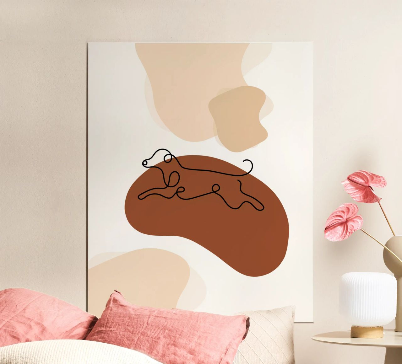 Minimalist dog poster by YSV MINIMALIST