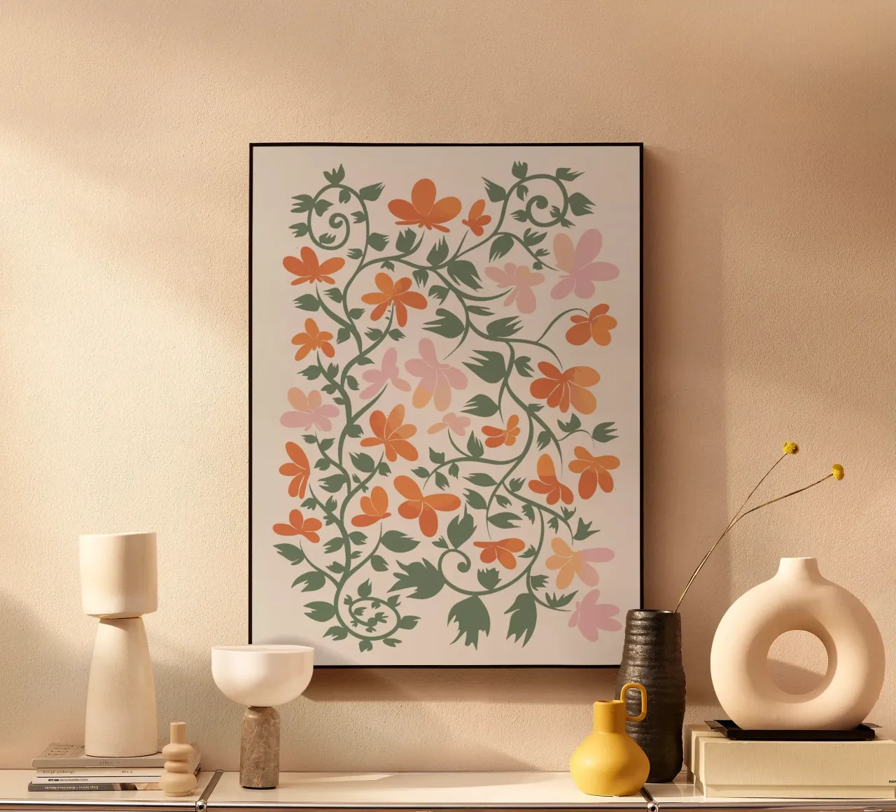 Summer Flowers acrylic glass by Artsy Bessy