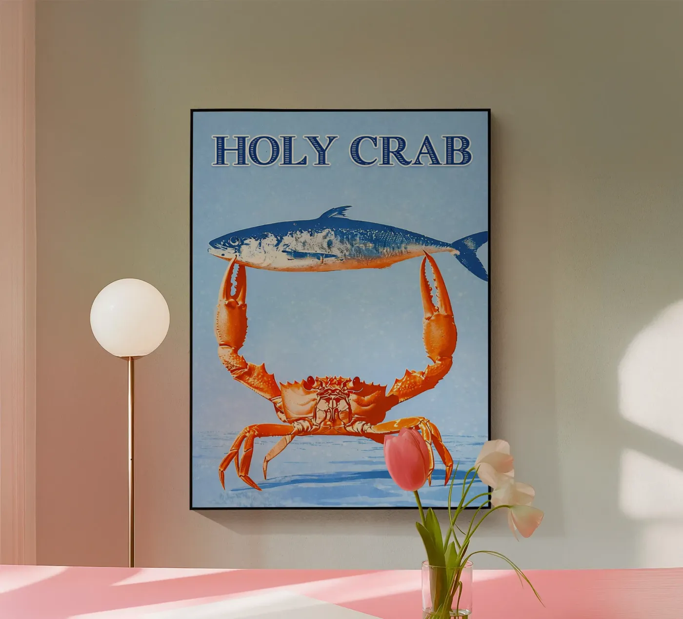 holly crab acrylic glass by Faiza