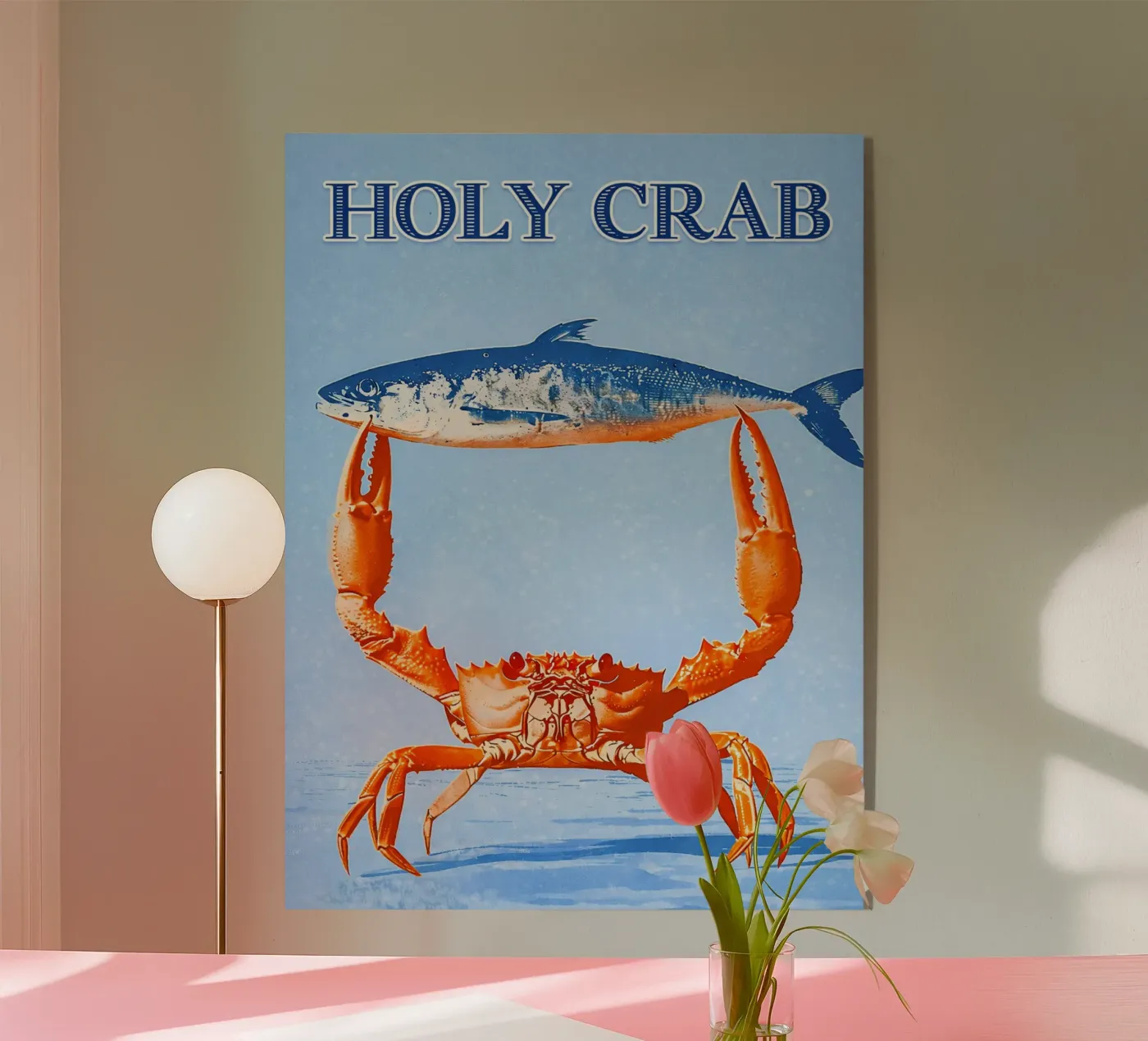 holly crab acrylic glass by Faiza