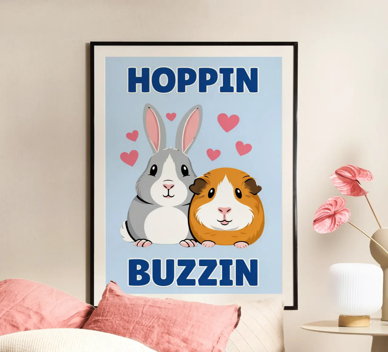 hoppin buzzin poster by Faiza