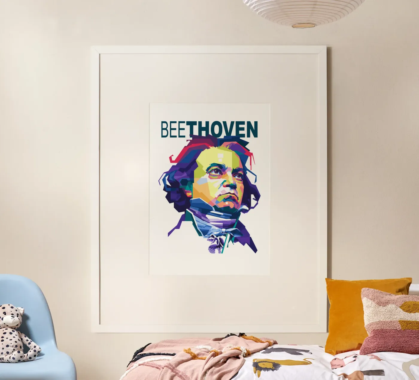 Beethoven WPAP poster by Alkahfsmart