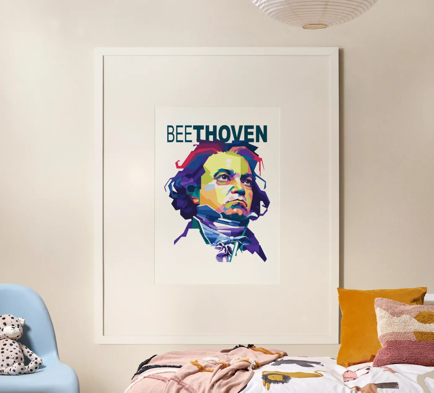 Beethoven WPAP poster by Alkahfsmart