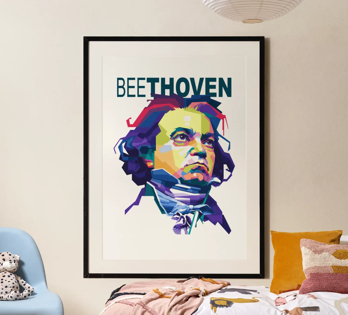 Beethoven WPAP poster by Alkahfsmart