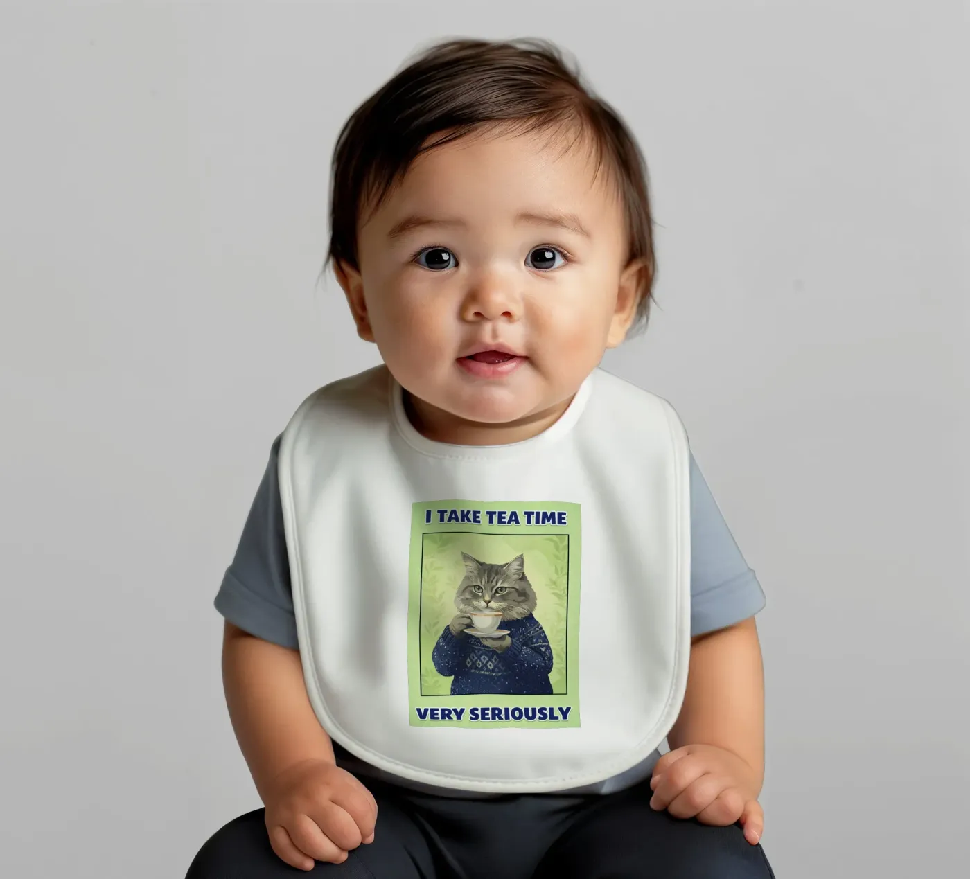 Ich mache eine Teepause. Babylätzchen von Faiza