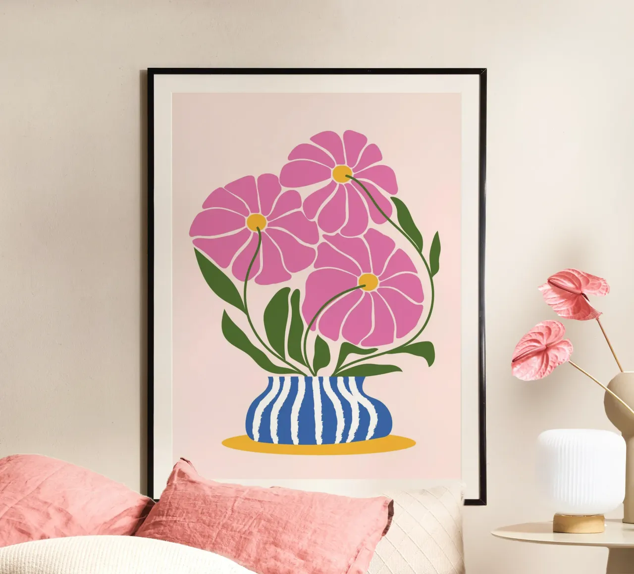 Flower Vase poster da Artsy Bessy