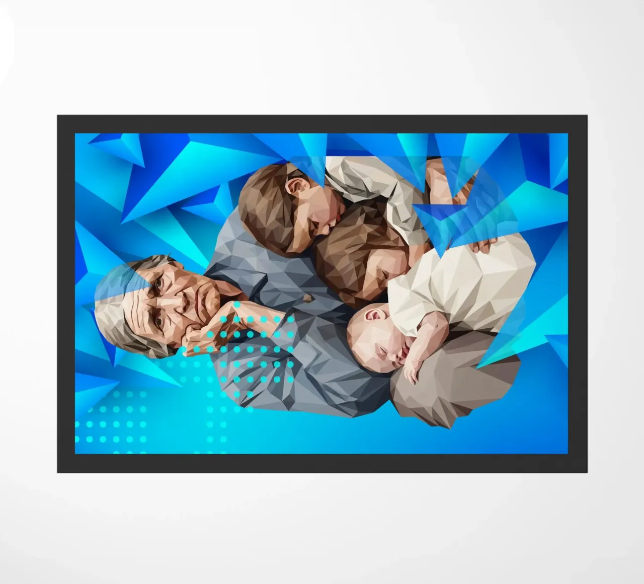 Madre migrante Lowpoly zerbino da Self-expression