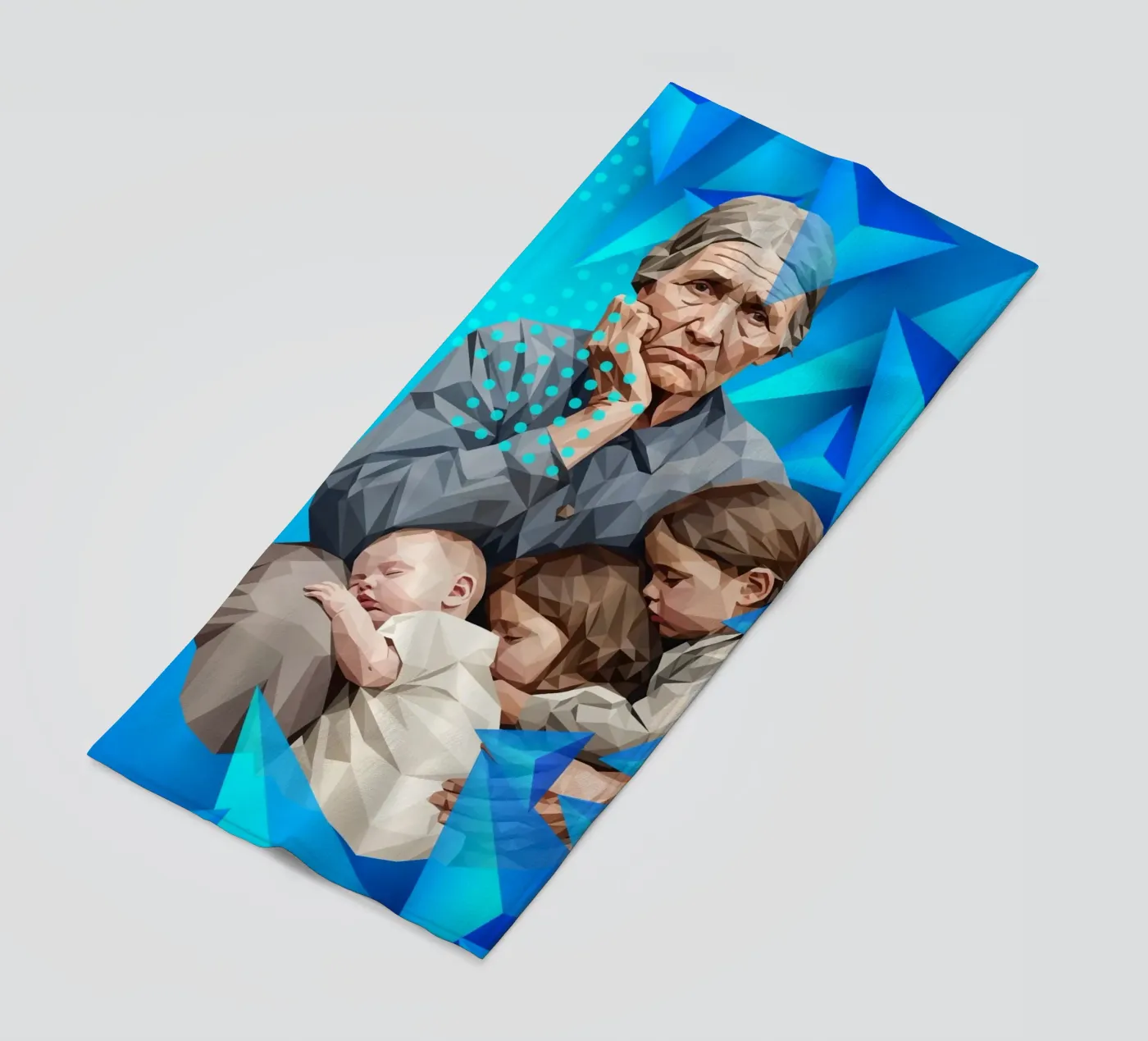 Madre migrante Lowpoly telo mare da Self-expression