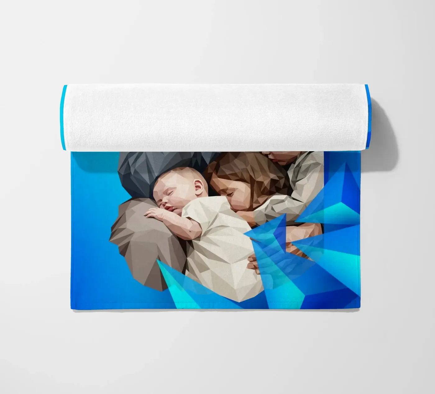 Madre migrante Lowpoly telo mare da Self-expression