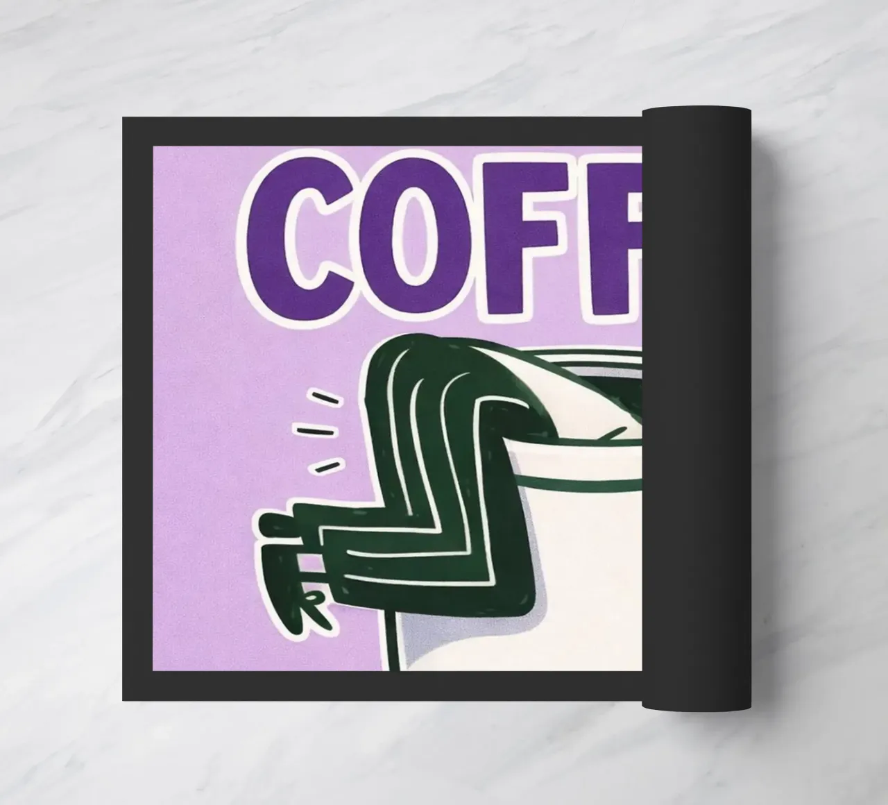 more coffee doormat by Faiza