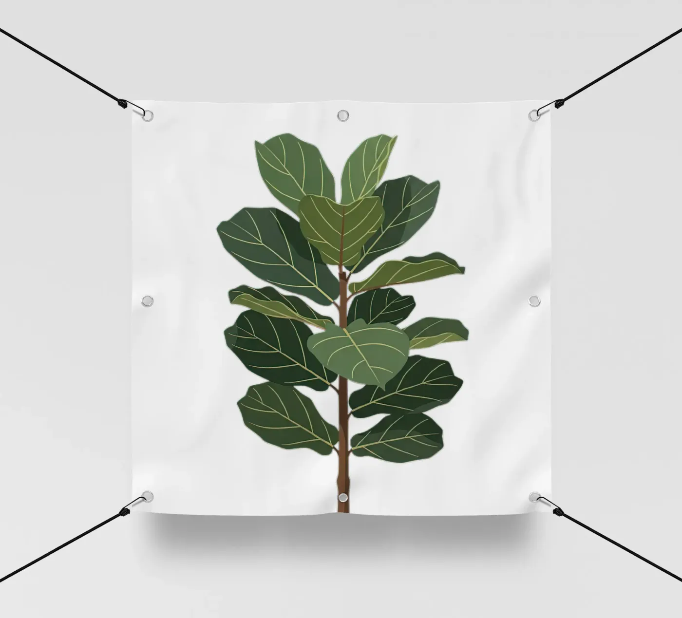 Fiddle Leaf Fig Tree bâche pvc de Minimalist vector art