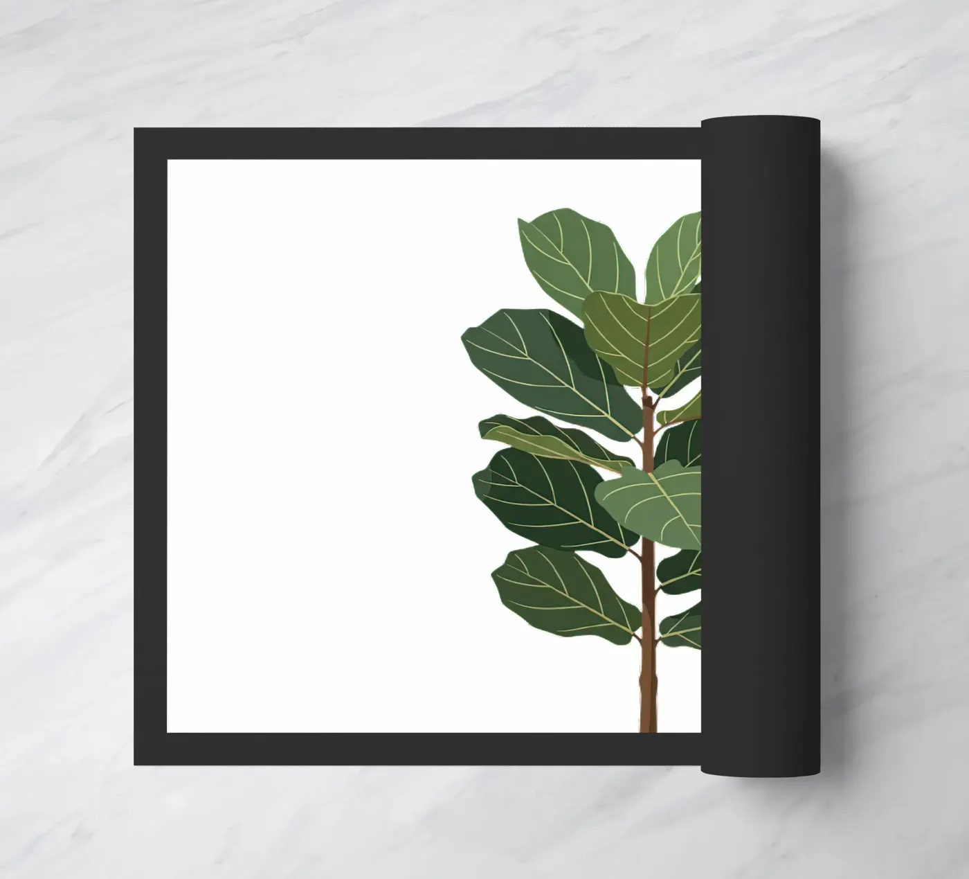 Albero di fico foglia di violino zerbino da Minimalist vector art