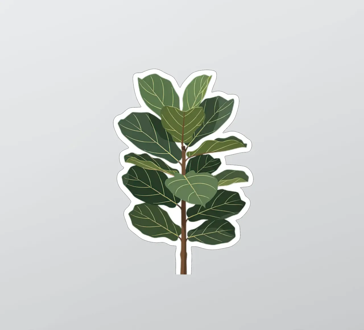 Fiddle Leaf Fig Tree sticker by Minimalist vector art