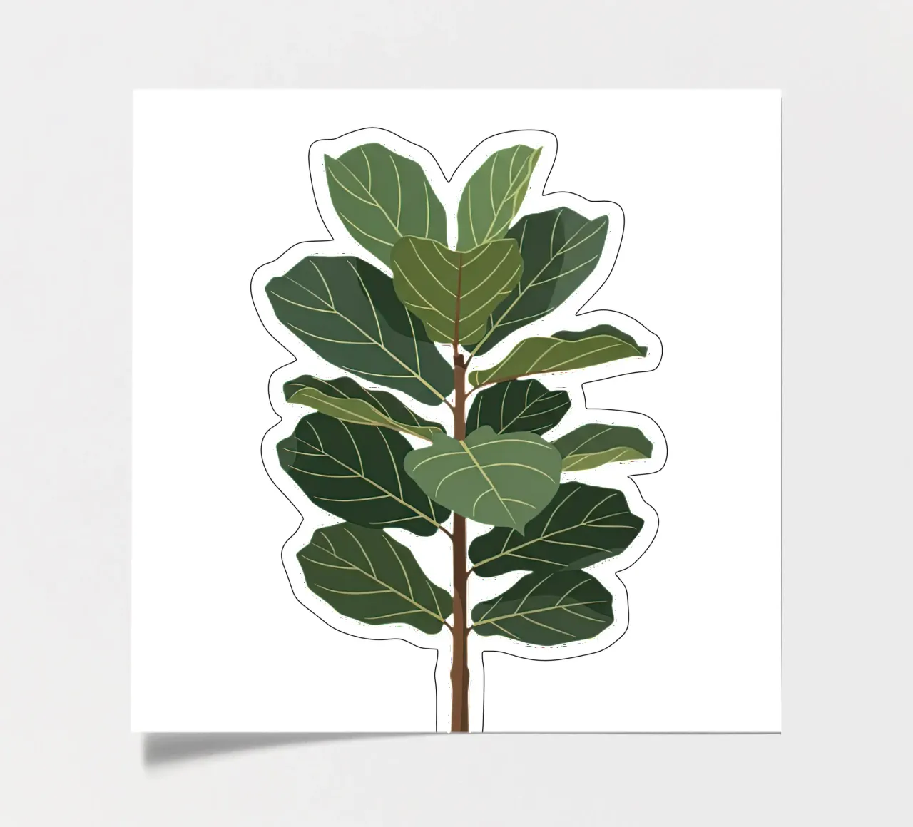 Fiddle Leaf Fig Tree sticker sheet by Minimalist vector art