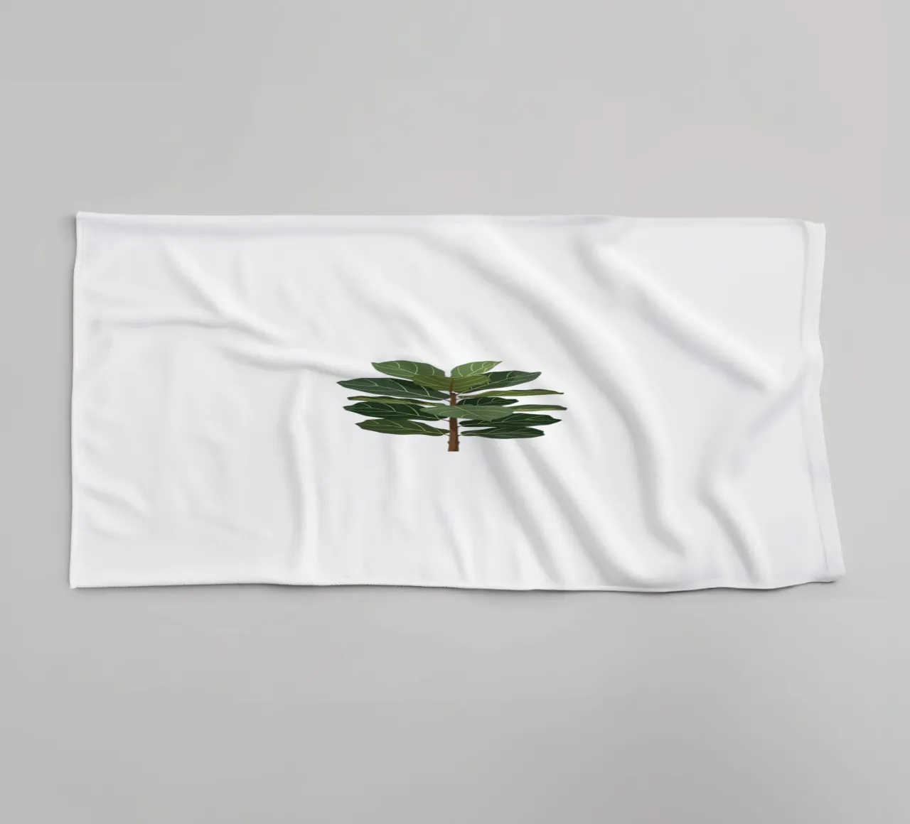 Fiddle Leaf Fig Tree towel by Minimalist vector art