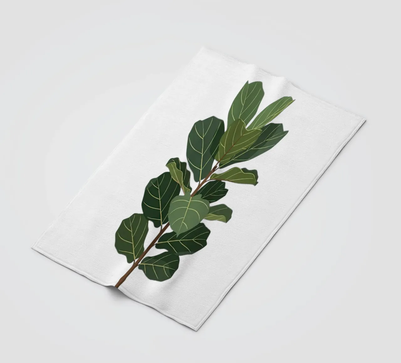 Fiddle Leaf Fig Tree fleece blanket by Minimalist vector art